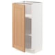 METOD Base cabinet with shelves, white/Vedhamn oak, 40x37 cm