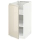 METOD Base cabinet with shelves, white/Voxtorp high-gloss light beige, 40x60 cm