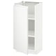 METOD Base cabinet with shelves, white/Voxtorp matt white, 40x37 cm