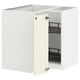 METOD Corner base cabinet with carousel, white/Bodbyn off-white, 88x88 cm