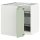 METOD Corner base cabinet with carousel, white/Stensund light green, 88x88 cm