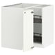 METOD Corner base cabinet with carousel, white/Vallstena white, 88x88 cm