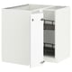 METOD Corner base cabinet with carousel, white/Voxtorp matt white, 88x88 cm