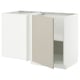 METOD Corner base cabinet with shelf, white/Stensund beige, 128x68 cm