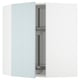 METOD Corner wall cabinet with carousel, white/Kallarp light grey-blue, 68x80 cm