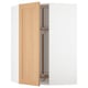 METOD Corner wall cabinet with carousel, white/Vedhamn oak, 68x100 cm
