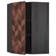 METOD Corner wall cabinet with shelves, black Hasslarp/brown patterned, 68x100 cm