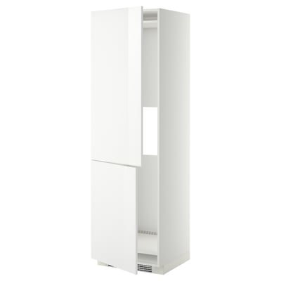 METOD Hi cab f fridge or freezer w 2 drs, white/Ringhult white, 60x60x200 cm