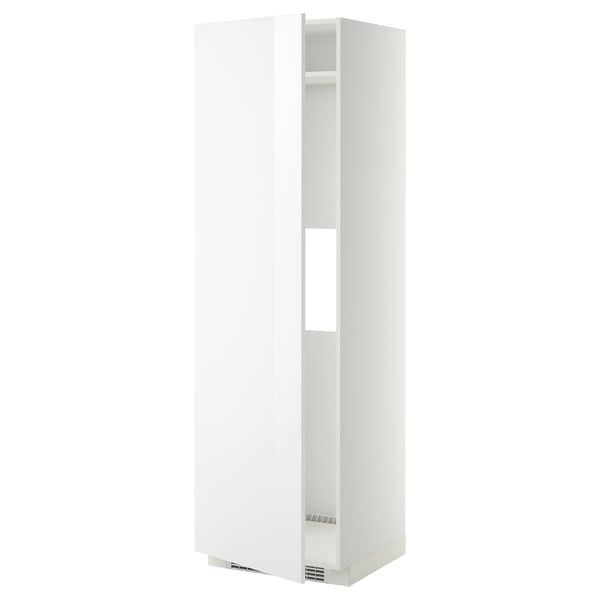 METOD High cab f fridge or freezer w door, white/Ringhult white, 60x60x200 cm