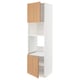 METOD High cabinet f built-in appliances, white/Vedhamn oak, 60x60x220 cm