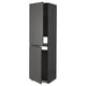 METOD High cabinet for fridge/freezer, black/Voxtorp dark grey, 60x60x220 cm
