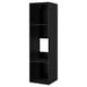 METOD High cabinet frame for fridge/oven, wood effect black, 60x60x220 cm