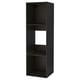 METOD High cabinet frame for fridge/oven, wood effect black, 60x60x200 cm