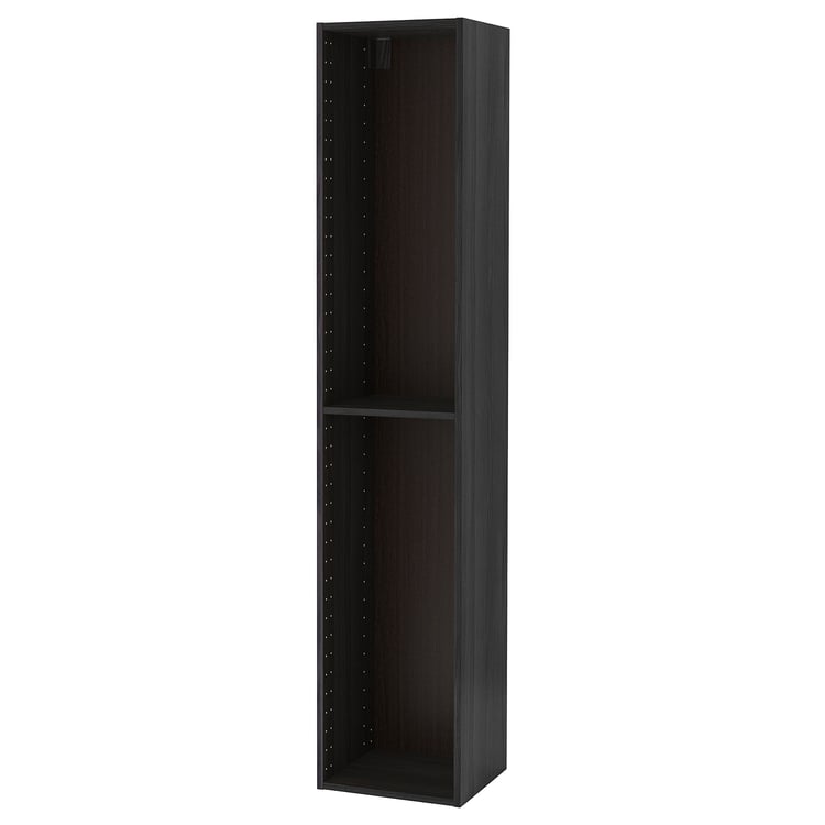 METOD high frame, wood effect black, 40x37x200 cm IKEA