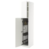 METOD High cabinet with cleaning interior, white/Ringhult white, 40x60x220 cm
