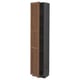 METOD High cabinet with shelves, black Enköping/brown walnut effect, 40x37x200 cm