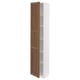 METOD High cabinet with shelves, white Enköping/brown walnut effect, 40x37x200 cm