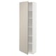 METOD High cabinet with shelves, white/Stensund beige, 60x37x200 cm