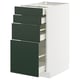 METOD / MAXIMERA Base cab 4 frnts/4 drawers, white/Havstorp deep green, 40x60 cm