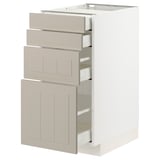 METOD / MAXIMERA Base cab 4 frnts/4 drawers, white/Stensund beige, 40x60 cm