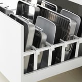 METOD / MAXIMERA Base cab f hob/2 fronts/2 drawers, white/Bodbyn grey, 80x60 cm
