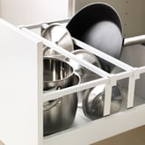 METOD / MAXIMERA Base cab f hob/2 fronts/2 drawers, white/Bodbyn off-white, 60x60 cm