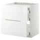 METOD / MAXIMERA Base cab f hob/2 fronts/3 drawers, white/Ringhult white, 80x60 cm