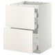 METOD / MAXIMERA Base cab f hob/2 fronts/3 drawers, white/Veddinge white, 60x60 cm