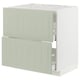 METOD / MAXIMERA Base cab f hob/int extractor w drw, white/Stensund light green, 80x60 cm