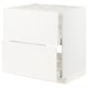 METOD / MAXIMERA Base cab f hob/int extractor w drw, white/Veddinge white, 80x60 cm