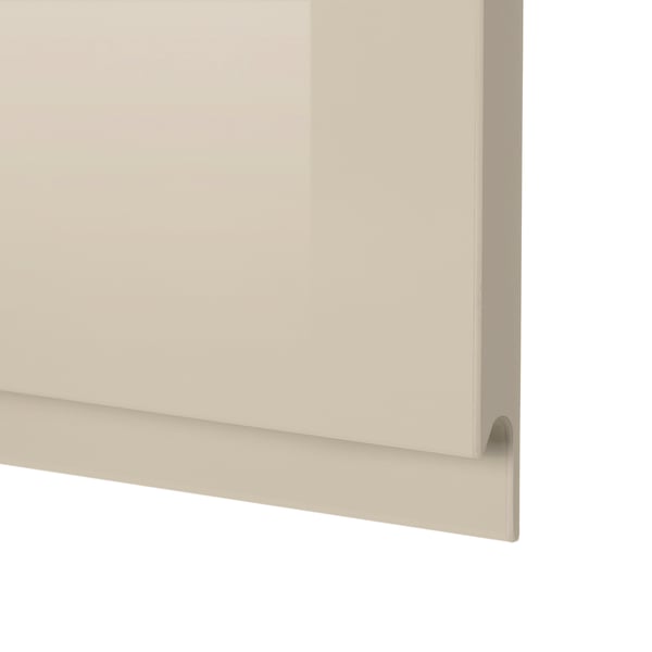 METOD / MAXIMERA Base cab f hob/int extractor w drw, white/Voxtorp high-gloss light beige, 60x60 cm