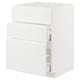 METOD / MAXIMERA Base cab f hob/int extractor w drw, white/Voxtorp matt white, 60x60 cm