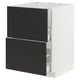 METOD / MAXIMERA Base cab f sink+2 fronts/2 drawers, white/Nickebo matt anthracite, 60x60 cm
