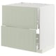 METOD / MAXIMERA Base cab f sink+2 fronts/2 drawers, white/Stensund light green, 80x60 cm