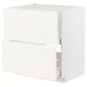 METOD / MAXIMERA Base cab f sink+2 fronts/2 drawers, white/Vallstena white, 80x60 cm