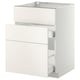 METOD / MAXIMERA Base cab f sink+3 fronts/2 drawers, white/Veddinge white, 60x60 cm