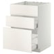 METOD / MAXIMERA Base cab f sink+3 fronts/2 drawers, white/Veddinge white, 60x60 cm