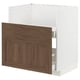 METOD / MAXIMERA Base cab f TALLSJÖN sink, white Enköping/brown walnut effect, 80x60 cm