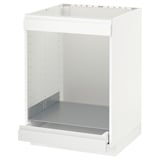METOD / MAXIMERA Base cab for hob+oven w drawer, white/Voxtorp matt white, 60x60 cm