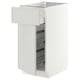 METOD / MAXIMERA Base cab w wire basket/drawer/door, white/Aspudden light grey, 40x60 cm