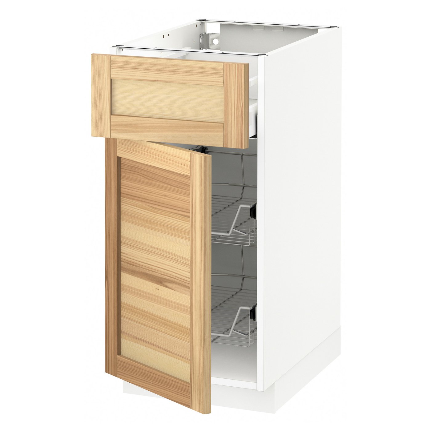 Metod Maximera Base Cab W Wire Basket Drawer Door White