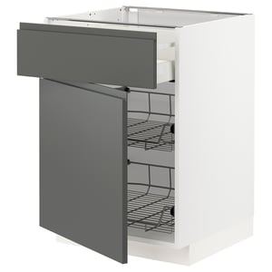 Metod Maximera Base Cab W Wire Basket Drawer Door White