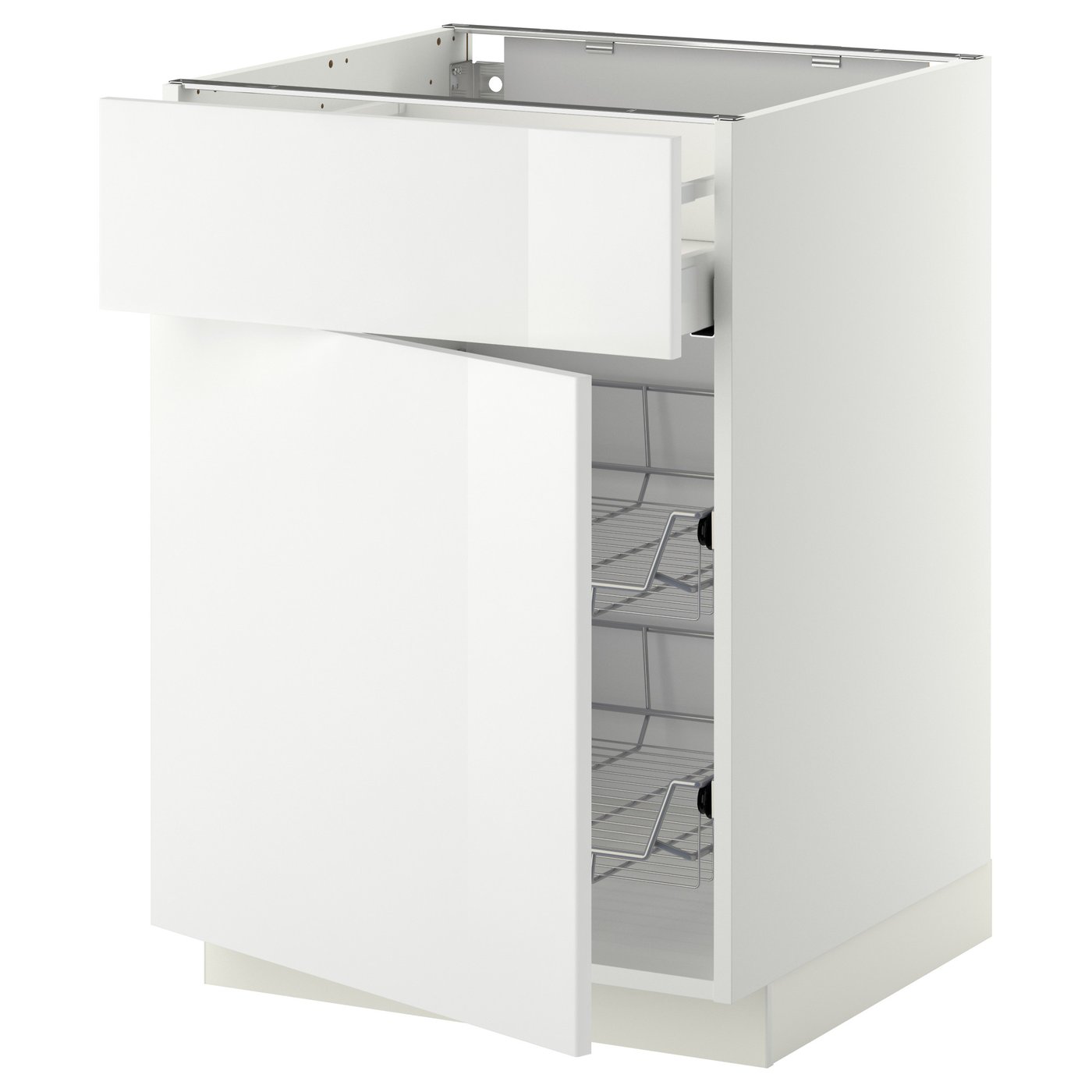 Metod Maximera Base Cab W Wire Basket Drawer Door White