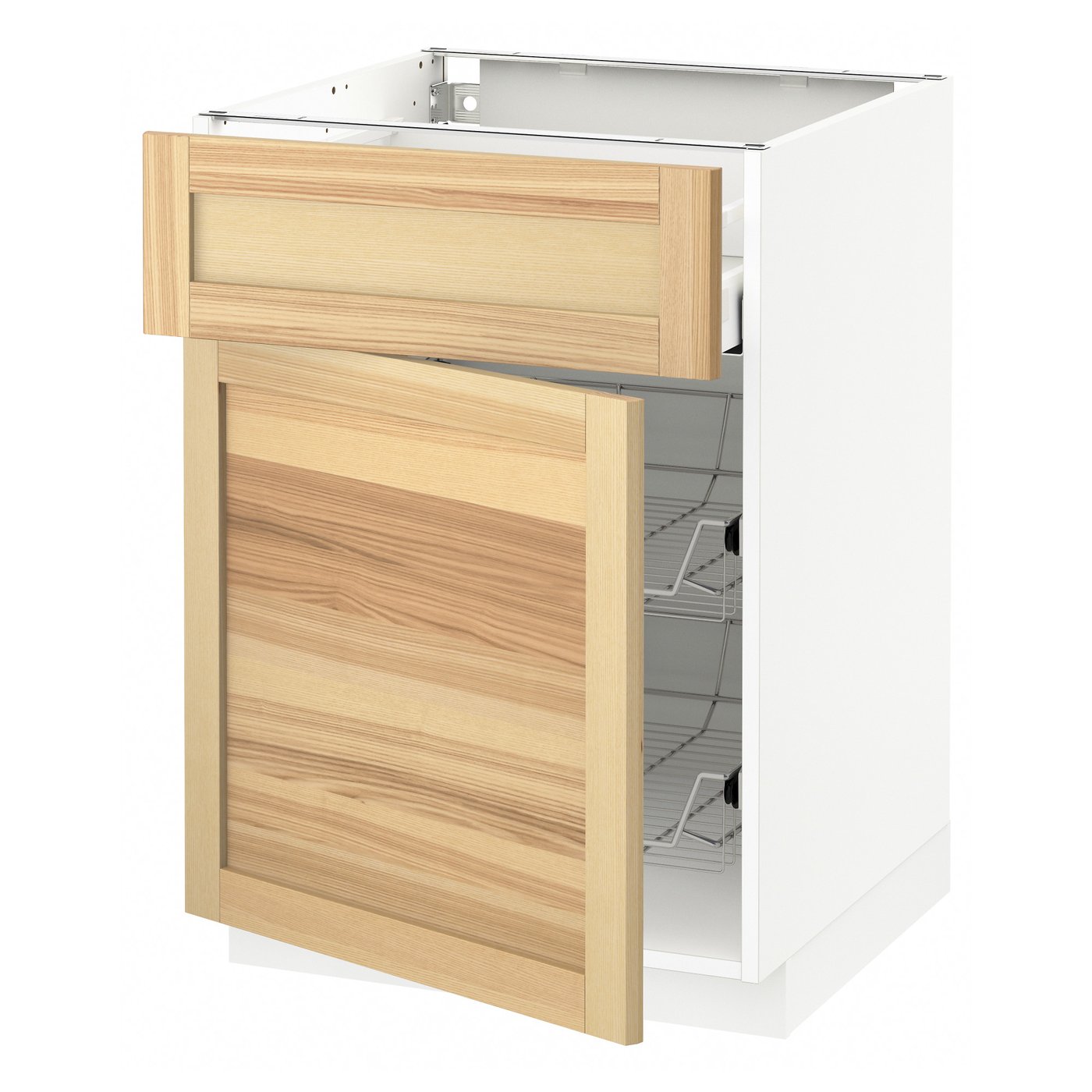 Metod Maximera Base Cab W Wire Basket Drawer Door White