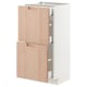 METOD / MAXIMERA Base cab with 2 fronts/3 drawers, white/Fröjered light bamboo, 40x37 cm