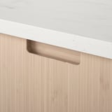 METOD / MAXIMERA Base cab with 2 fronts/3 drawers, white/Fröjered light bamboo, 80x37 cm