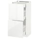 METOD / MAXIMERA Base cab with 2 fronts/3 drawers, white/Ringhult white, 40x37 cm