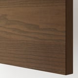 METOD / MAXIMERA Base cab with 2 fronts/3 drawers, white/Stensta dark brown ash veneer, 80x37 cm