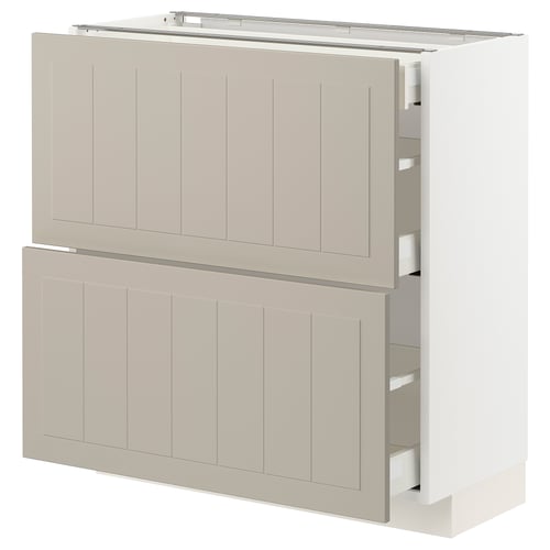 Contemporary beige kitchen unit.