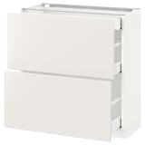METOD / MAXIMERA Base cab with 2 fronts/3 drawers, white/Veddinge white, 80x37 cm
